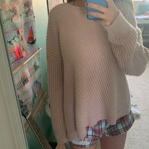 vince from nordstrom pink oversized sweater